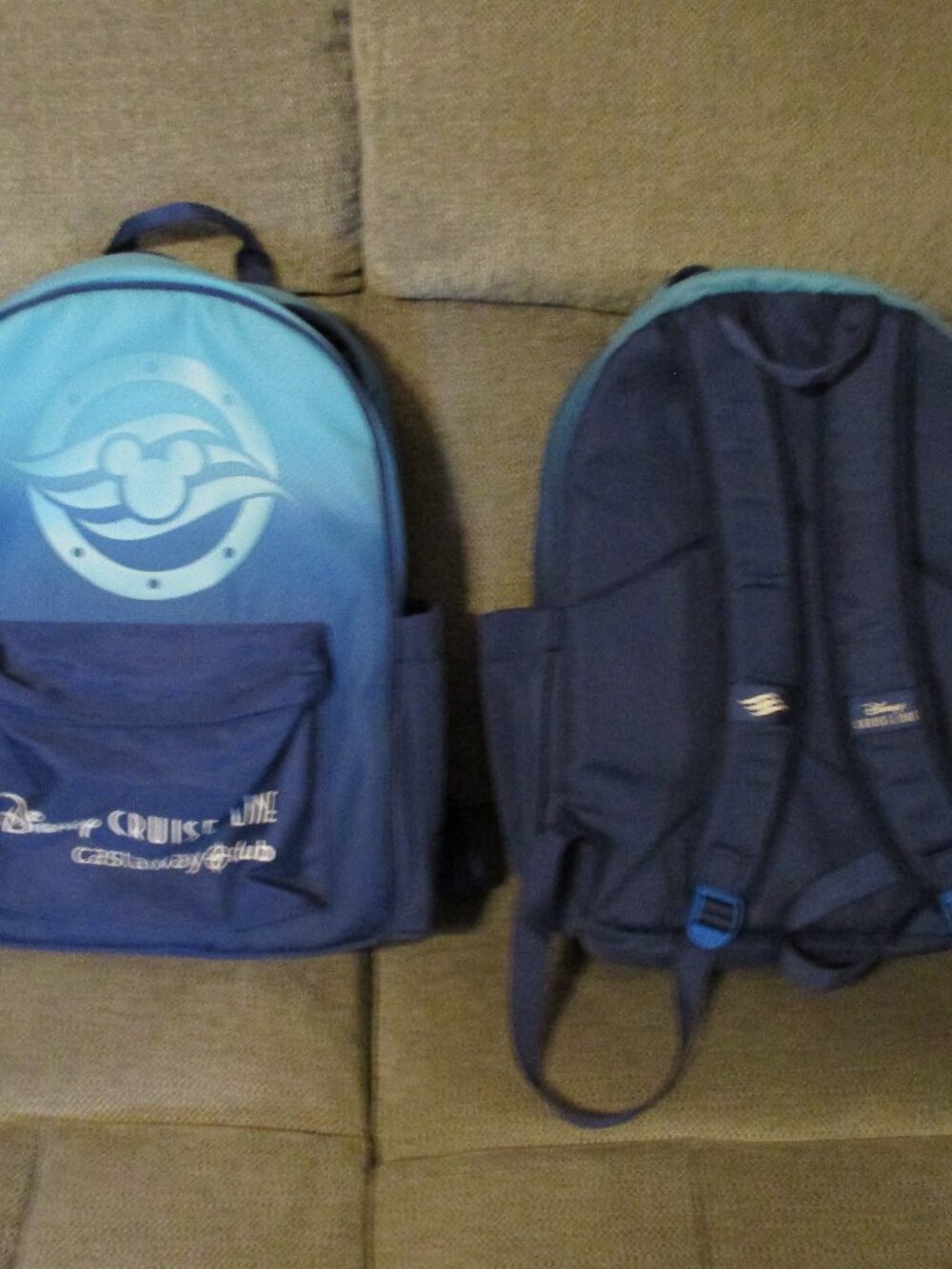 1 Disney Ombre Teal to Navy Cruise Line Backpack Mickey Mouse 2026  NWOT